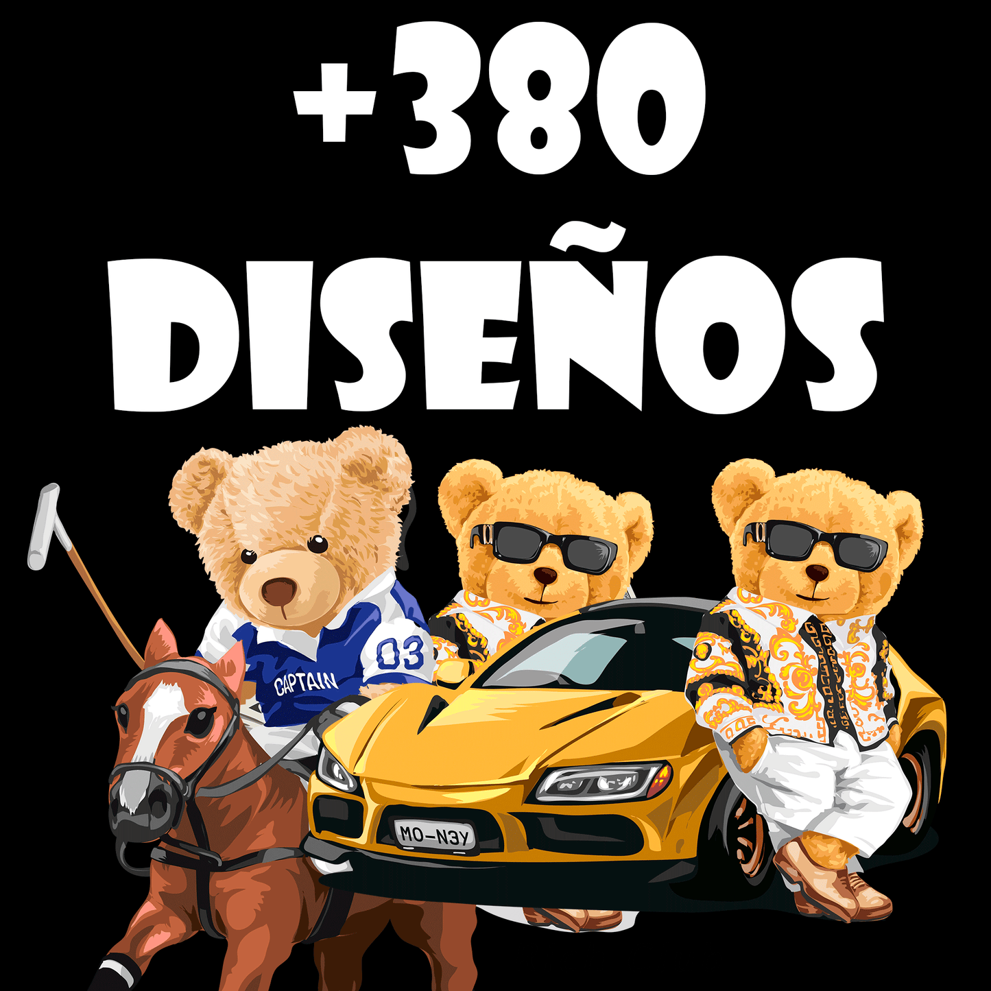 +380 DISEÑOS TEDDY BEAR PNG 300DPI DTF + ACTUALIZACIÓN